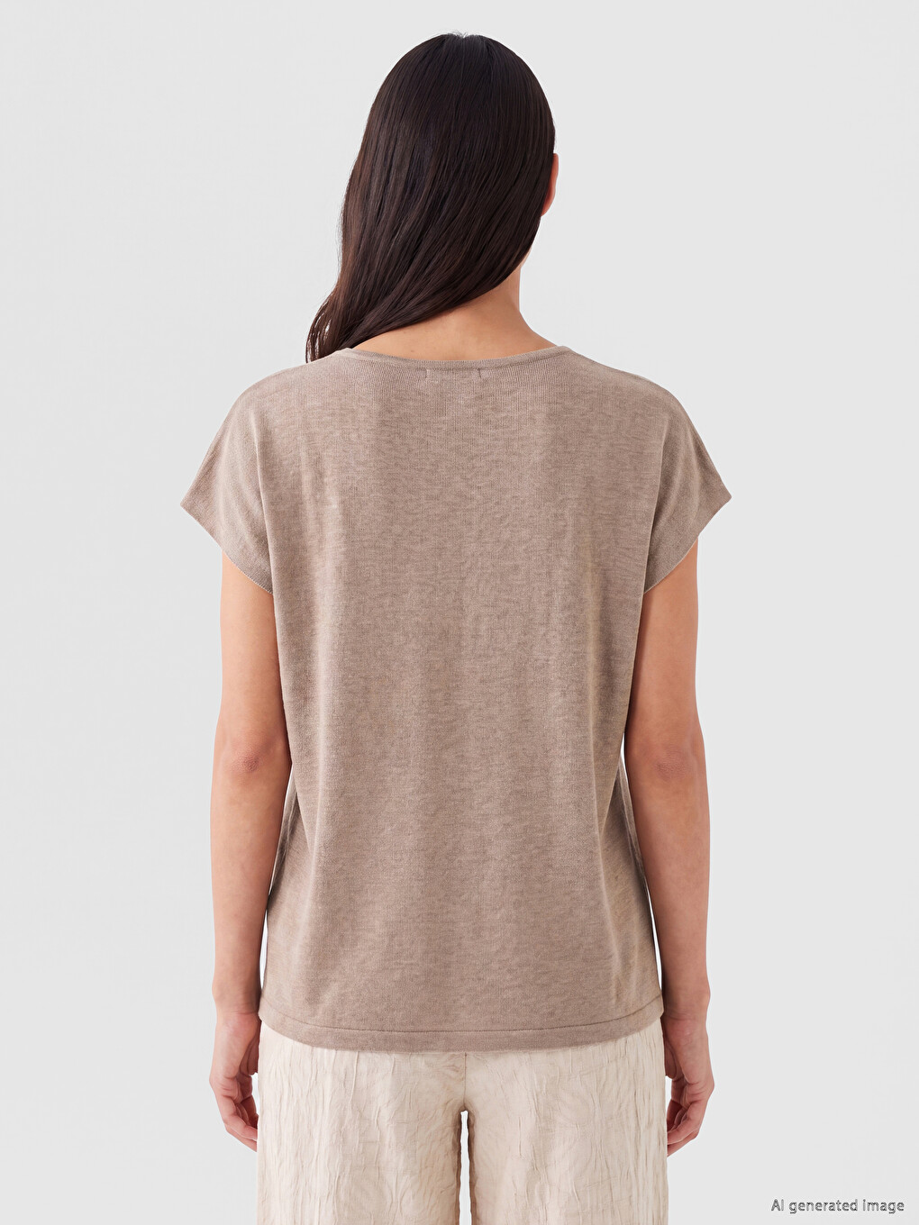 V Neck Women's T-shirt-3