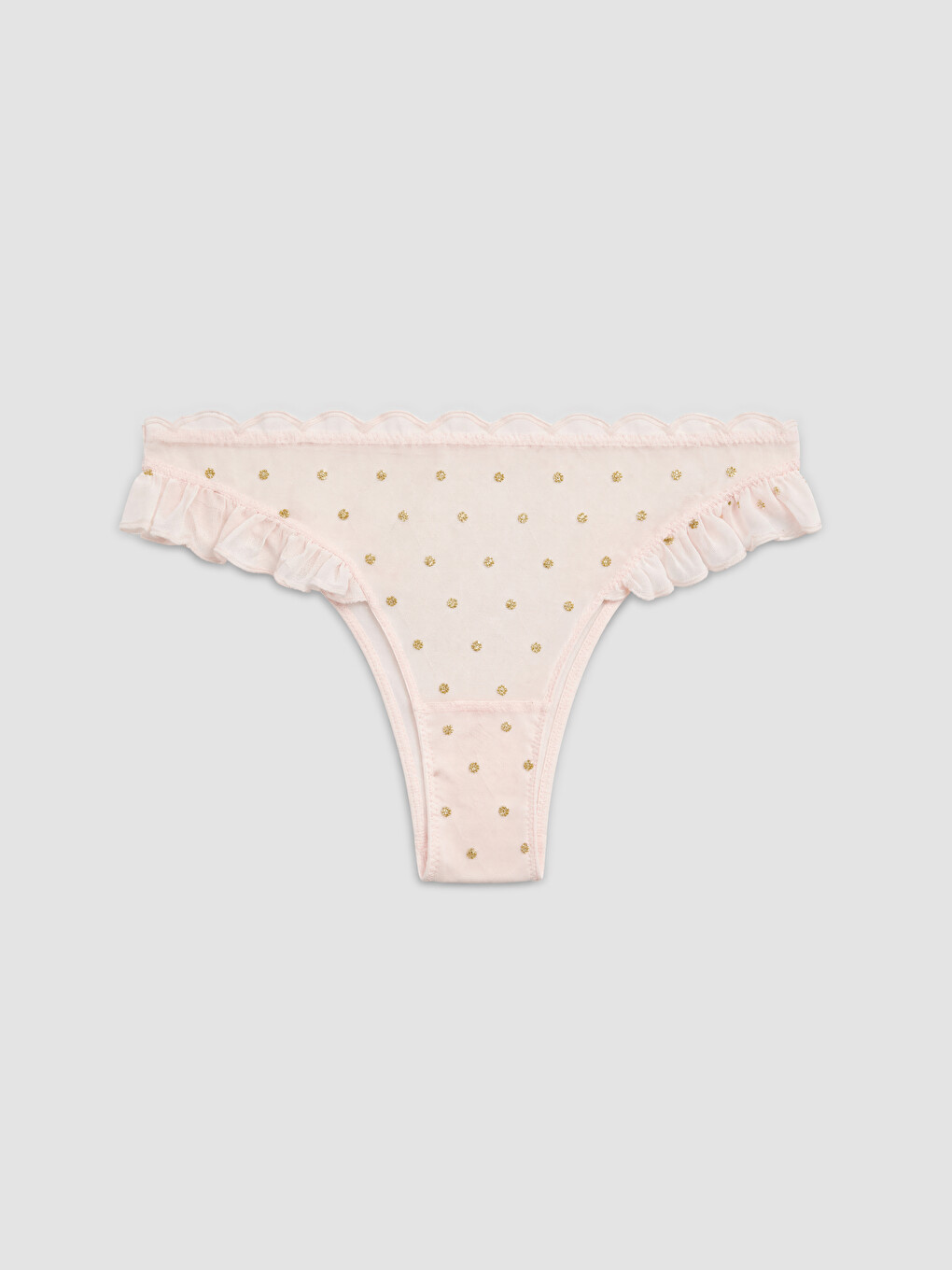 Pembe Puantiyeli Fantezi Brazilian Külot
