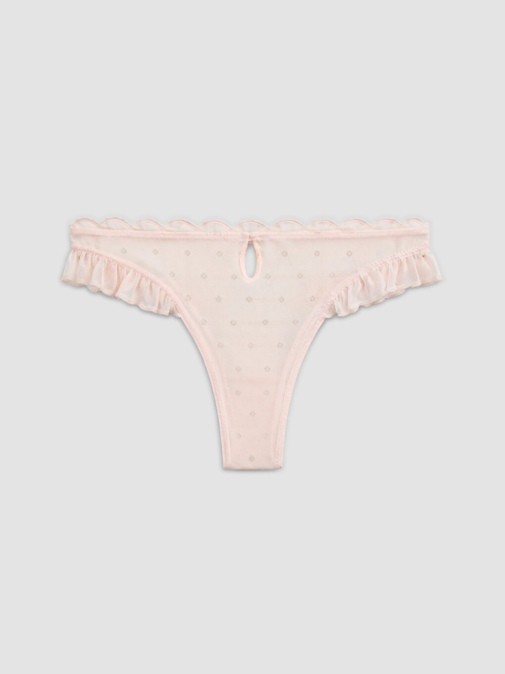 Pembe Puantiyeli Fantezi Brazilian Külot-1