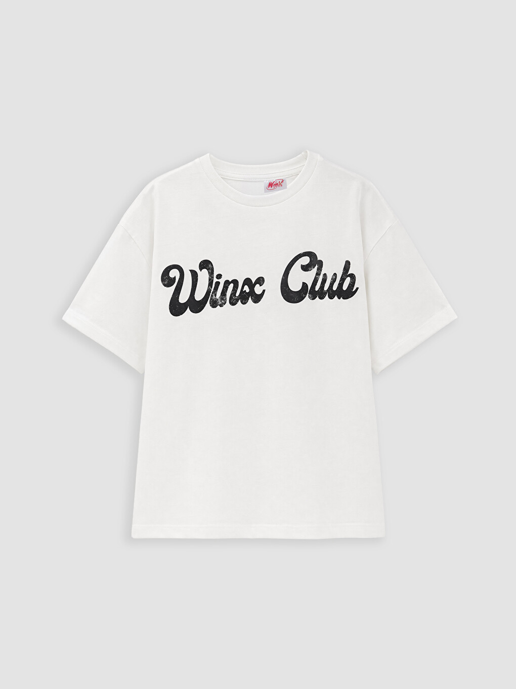 Beyaz Winx Club Lisanslı Bisiklet Yaka Kız Çocuk Tişört
