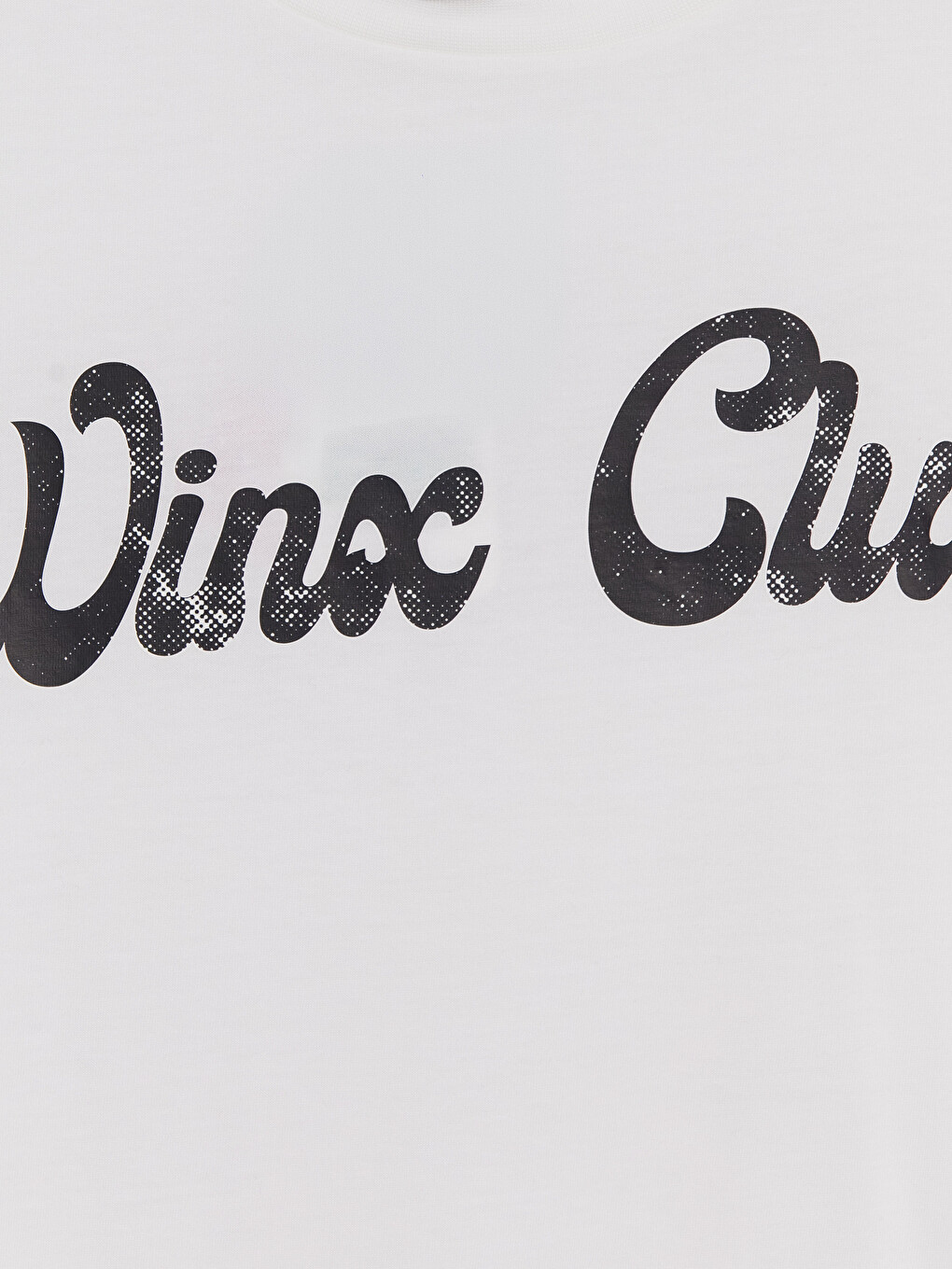 Beyaz Winx Club Lisanslı Bisiklet Yaka Kız Çocuk Tişört-1