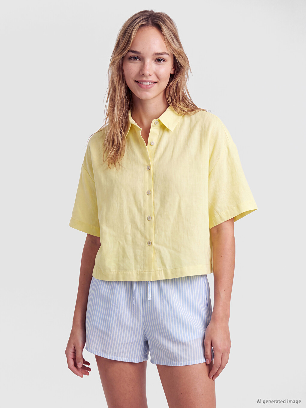 Collared Neck Women's Pyjamas Outfit