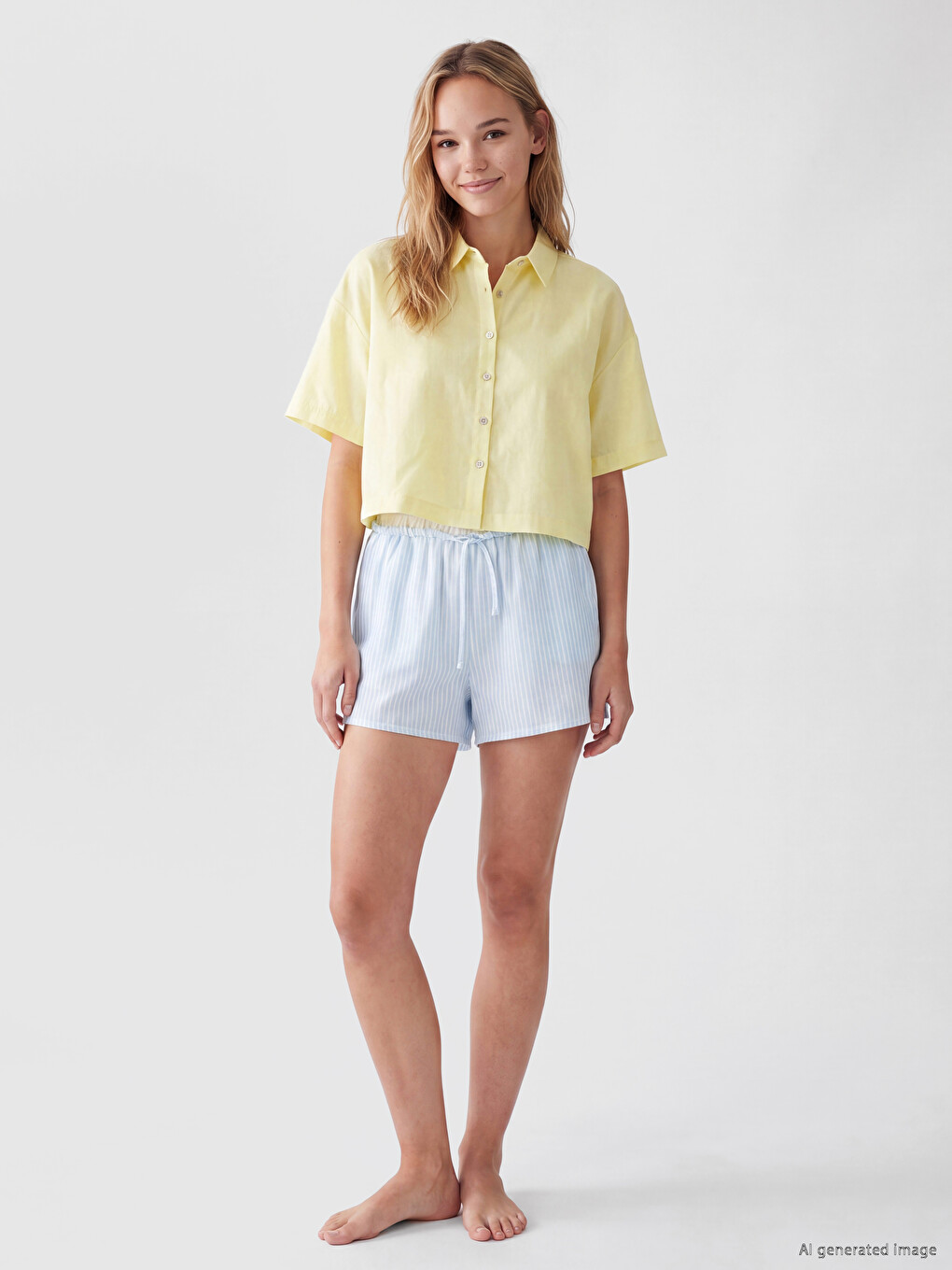 Collared Neck Women's Pyjamas Outfit-1