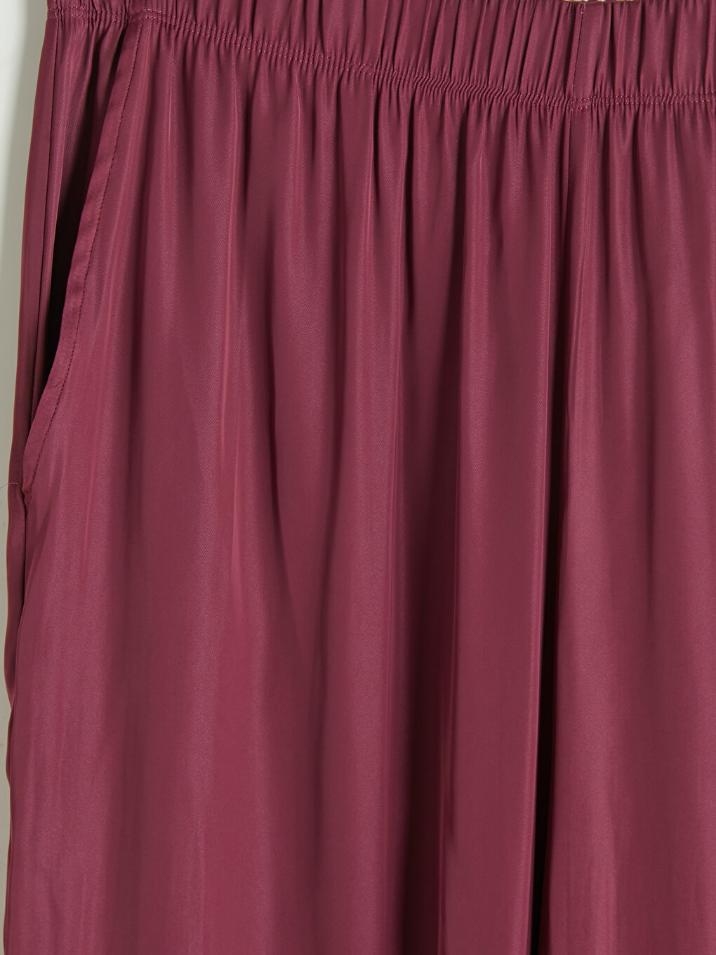 Bordo Beli Lastikli Kadın Jogger Pantolon-6
