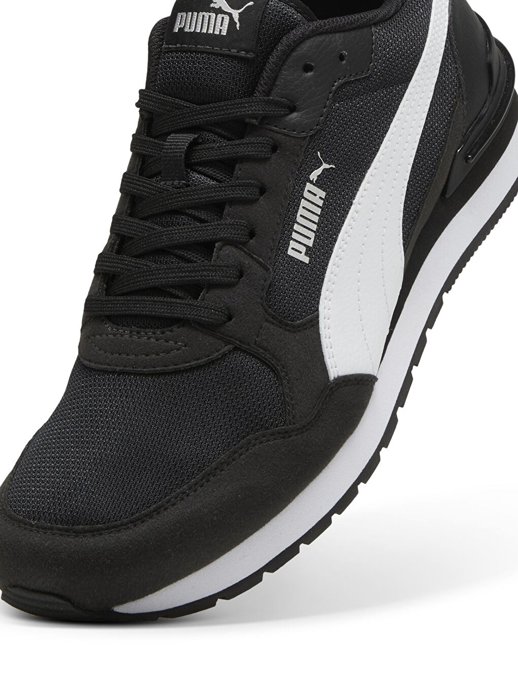 Siyah St Runner V4 Mesh Erkek Spor Ayakkabı-6