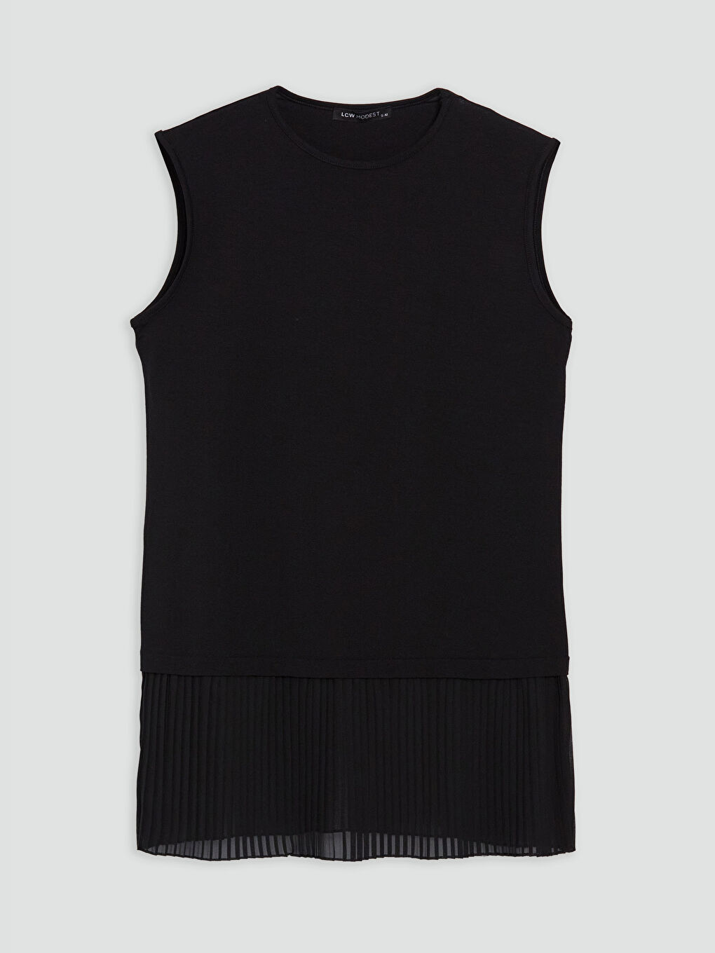 Siyah Bisiklet Yaka Pileli Bluz-4