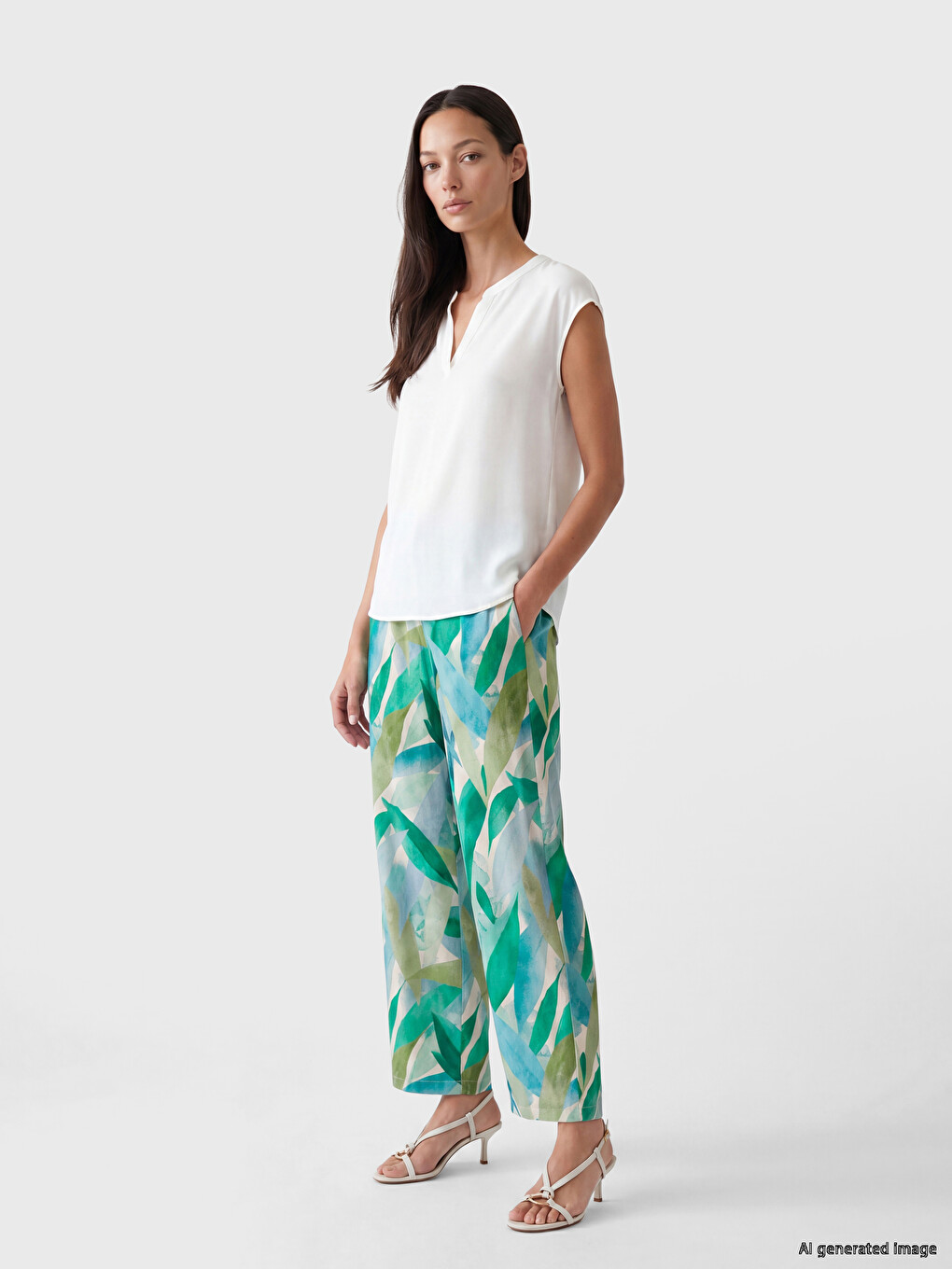 Notch Neck Women's T-shirt-1