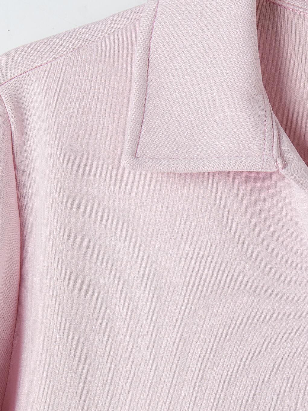 Pembe Polo Yaka Soft Touch Kadın Tişört-2