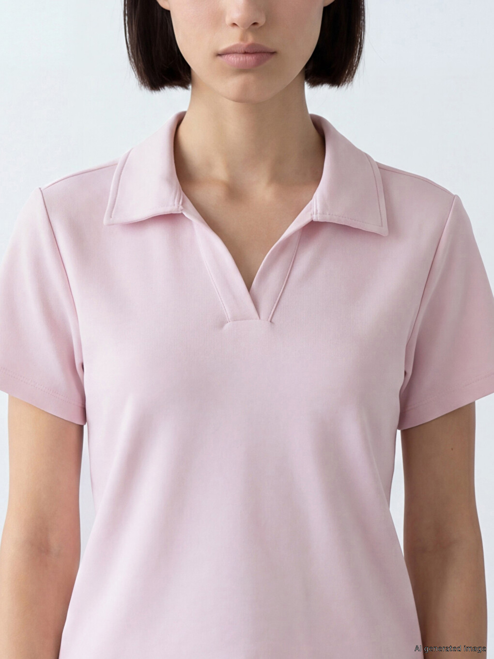 Polo Collar Soft Touch Women's T-Shirt-2