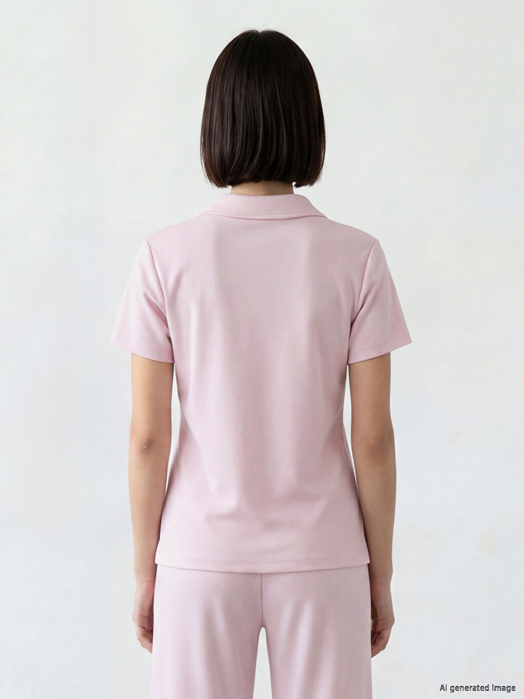 Polo Collar Soft Touch Women's T-Shirt-3
