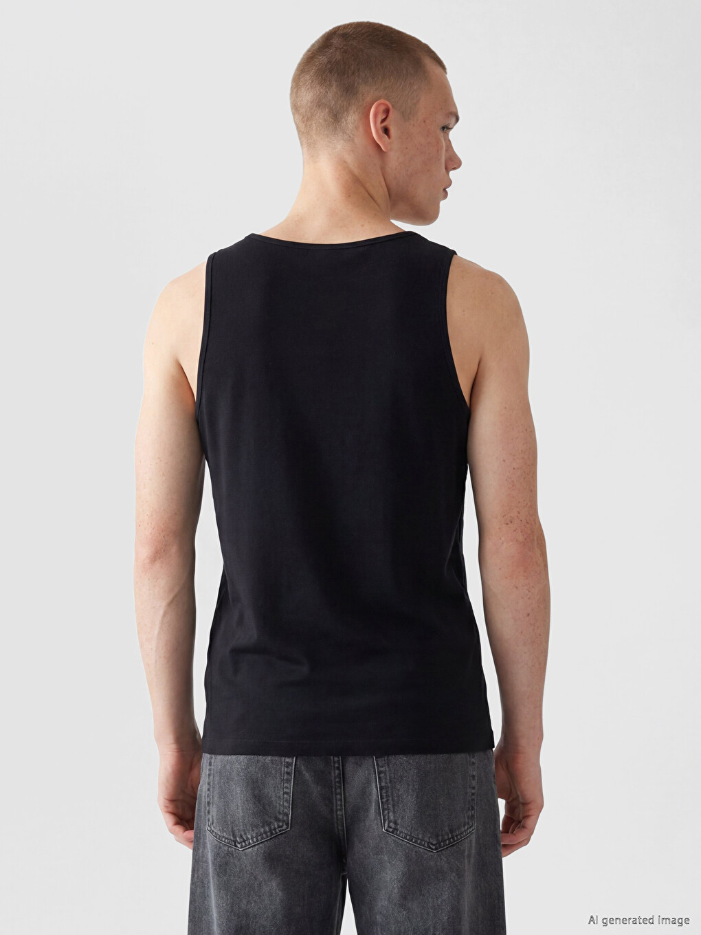 Crew Neck California Printed Men's Sleeveless T-shirt-3