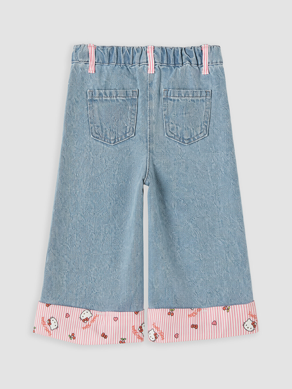 Mavi Hello Kitty Baskılı Kız Çocuk Jean Pantolon-2