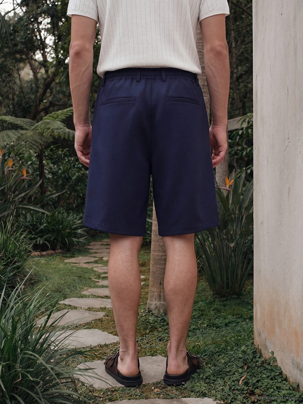 Lacivert Regular Fit Erkek Kargo Şort-3