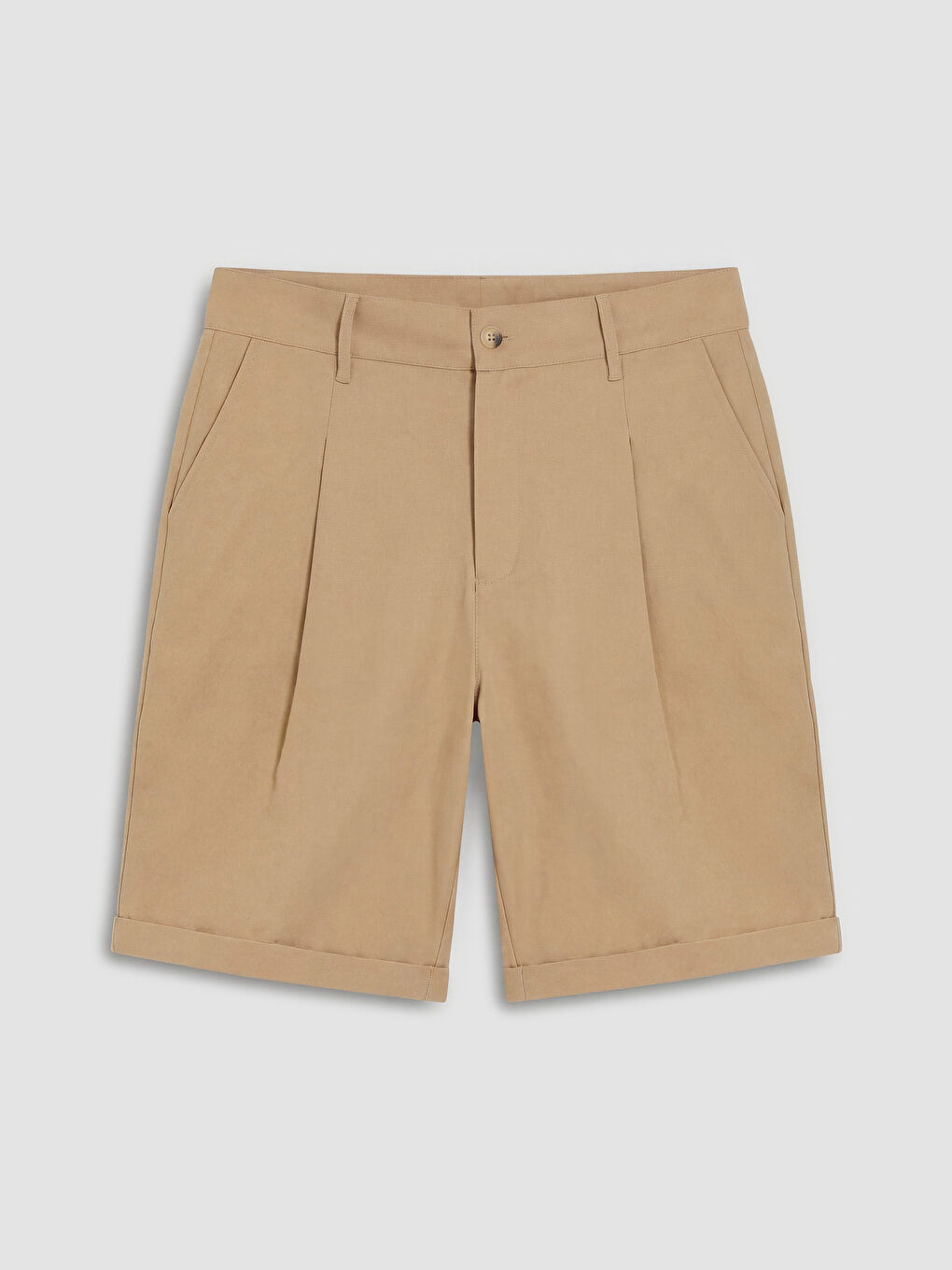 Bej Regular Fit Erkek Şort