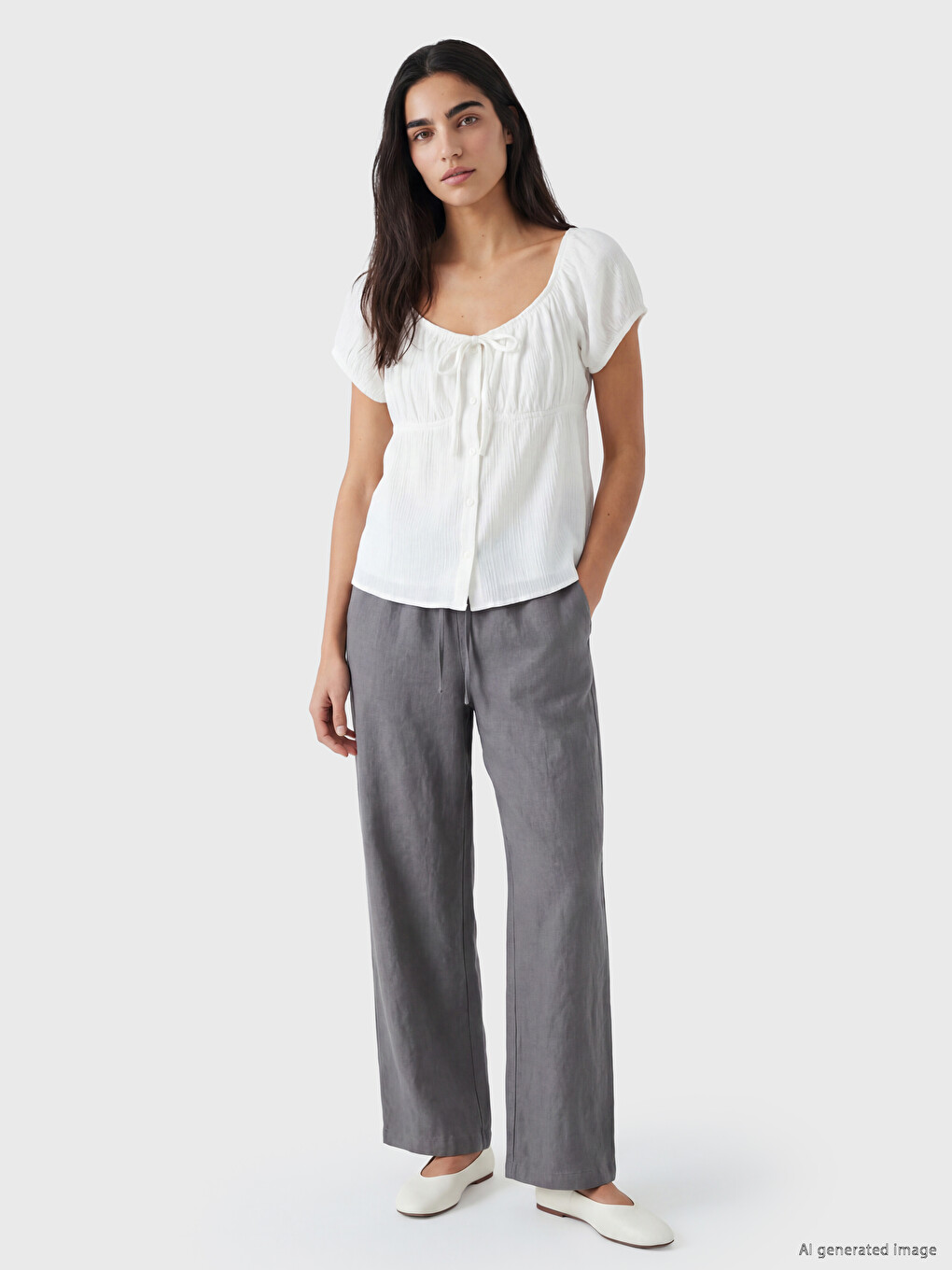 Blouse Blanc Femme-1