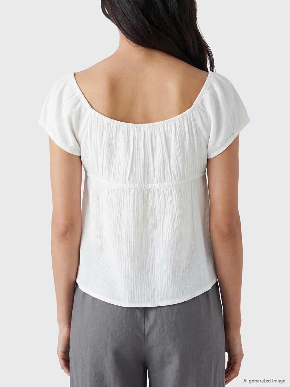Blouse Blanc Femme-3