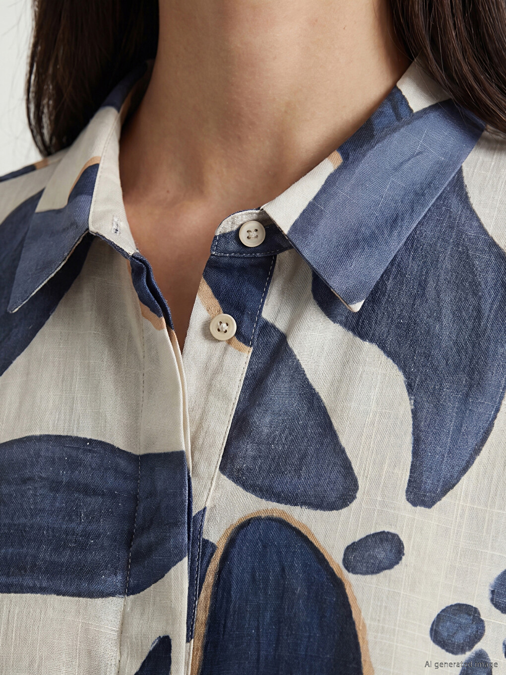 Patterned Sash Shirt Dress-2