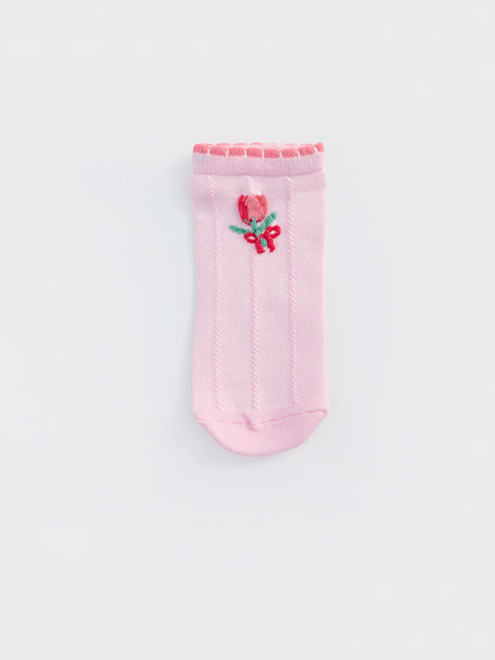 Patterned Girls' Trainer Socks 5 Pack-2