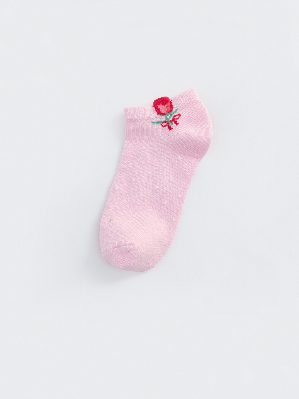 Patterned Girls' Trainer Socks 5 Pack-3