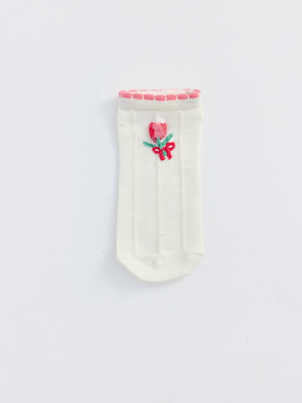 Patterned Girls' Trainer Socks 5 Pack-4