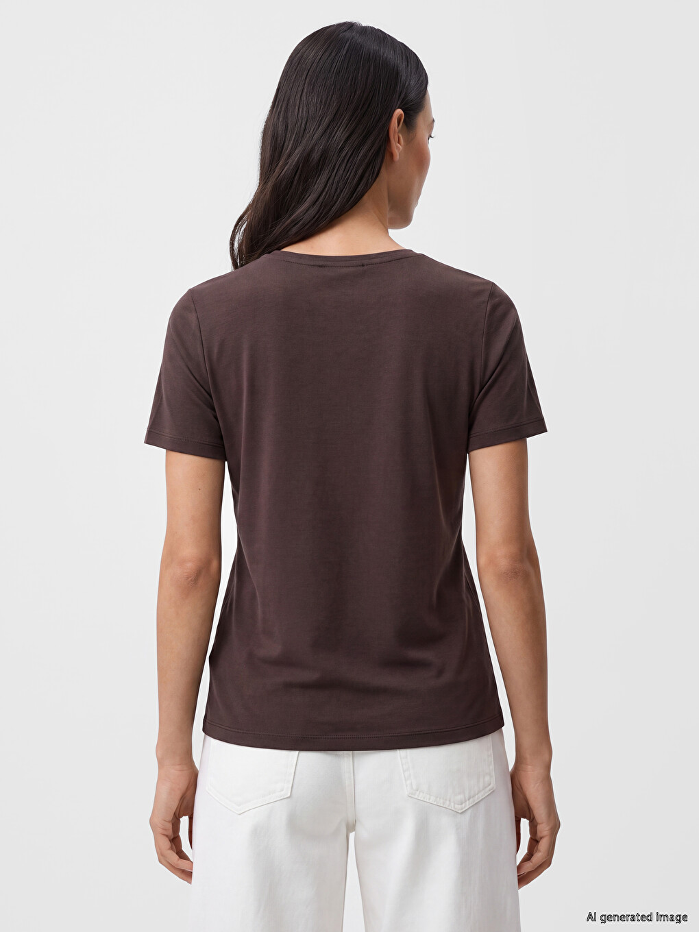T-shirt Modal Me Jakë V Për Gra-3