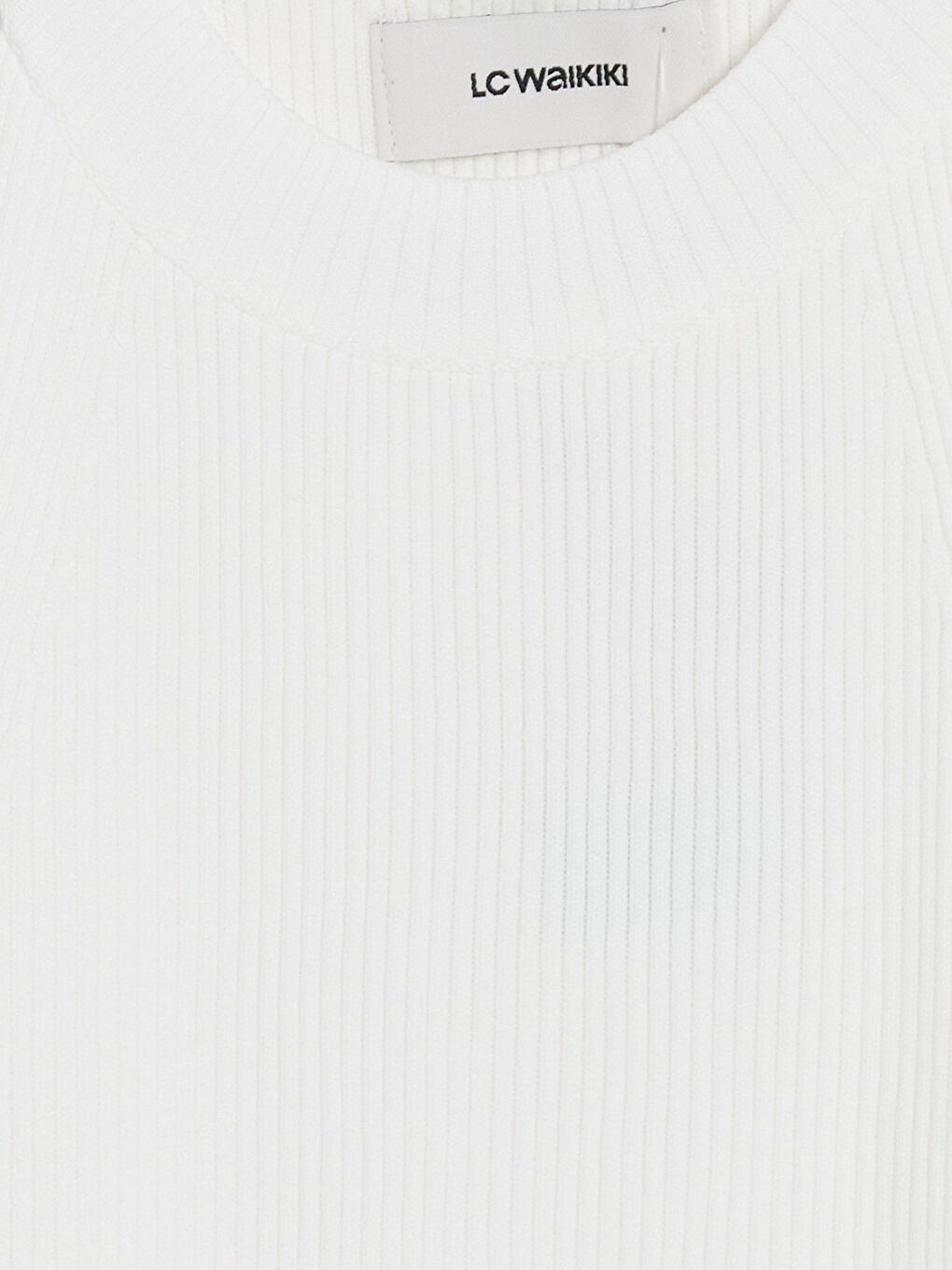 Ekru Halter Yaka Kadın Triko Atlet-2