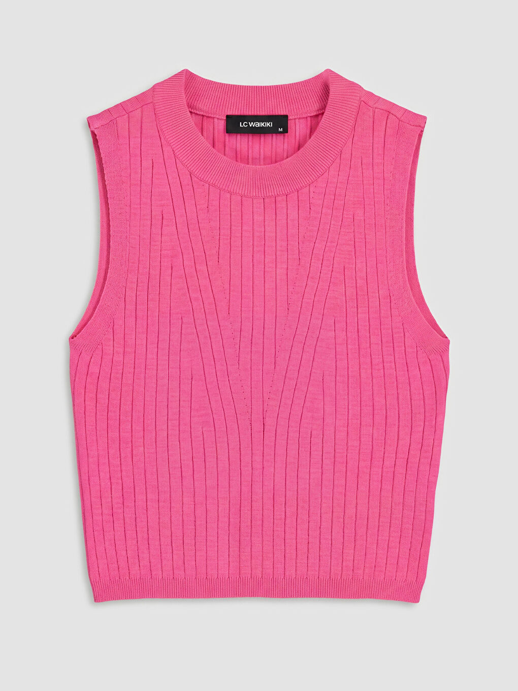 Pembe Bisiklet Yaka Kadın Triko Süveter