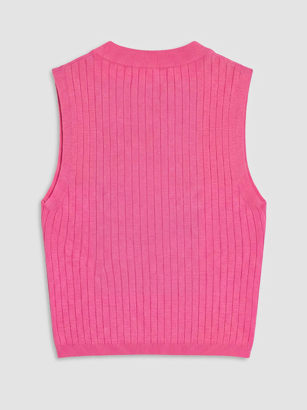 Pembe Bisiklet Yaka Kadın Triko Süveter-1