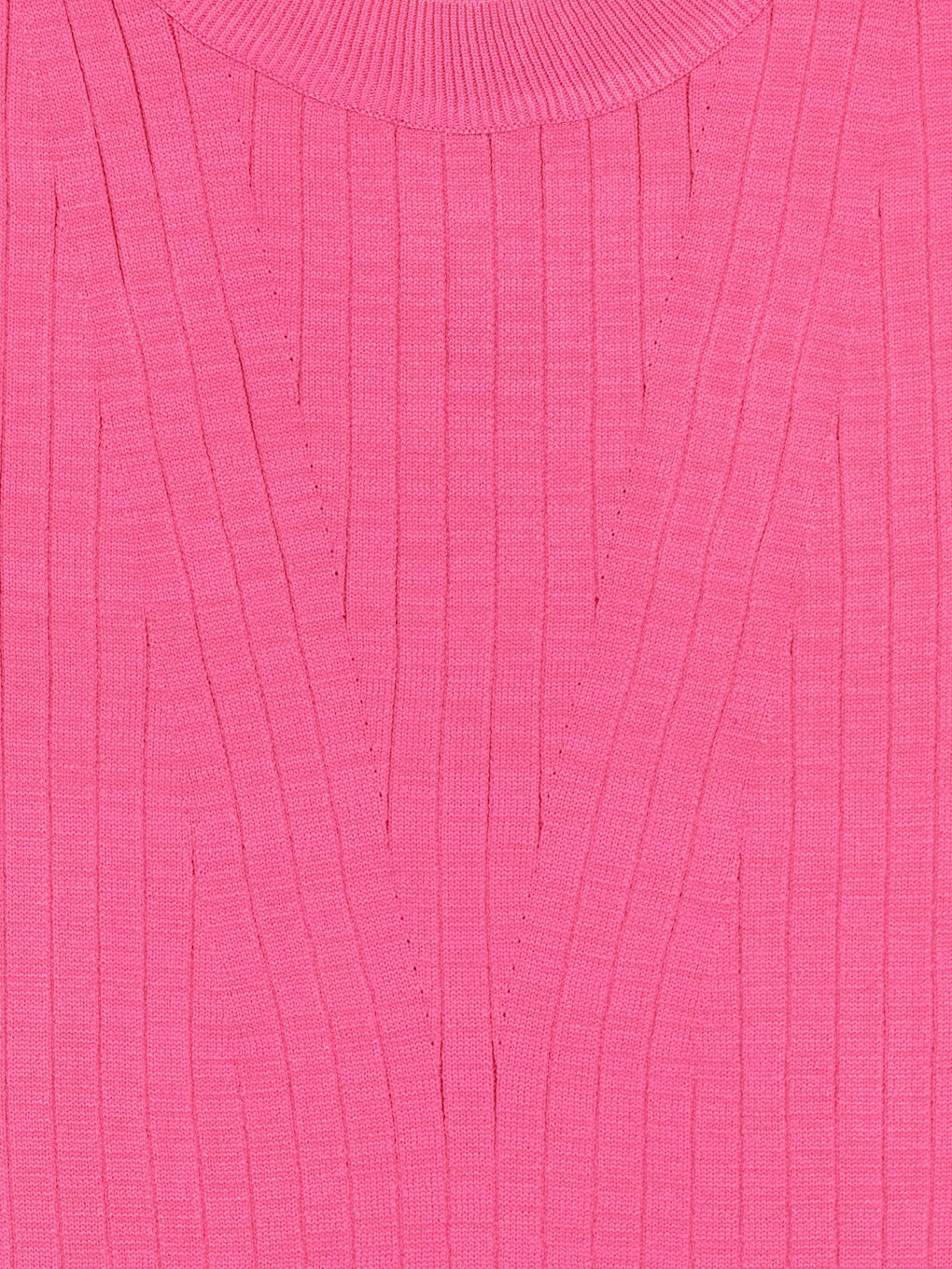 Pembe Bisiklet Yaka Kadın Triko Süveter-2