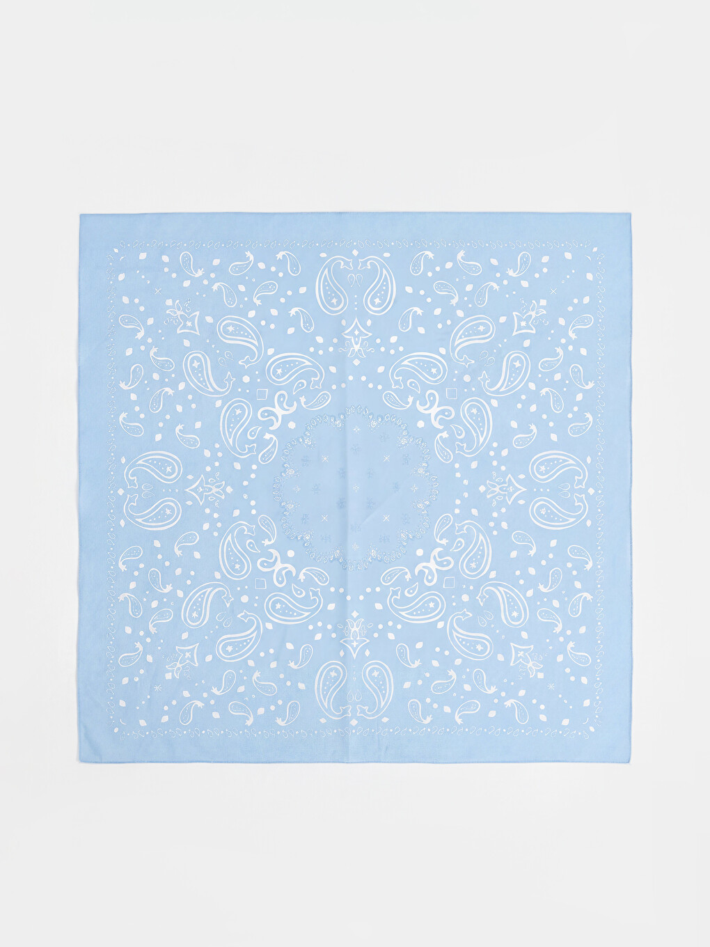 Mavi Desenli Kadın Bandana-2