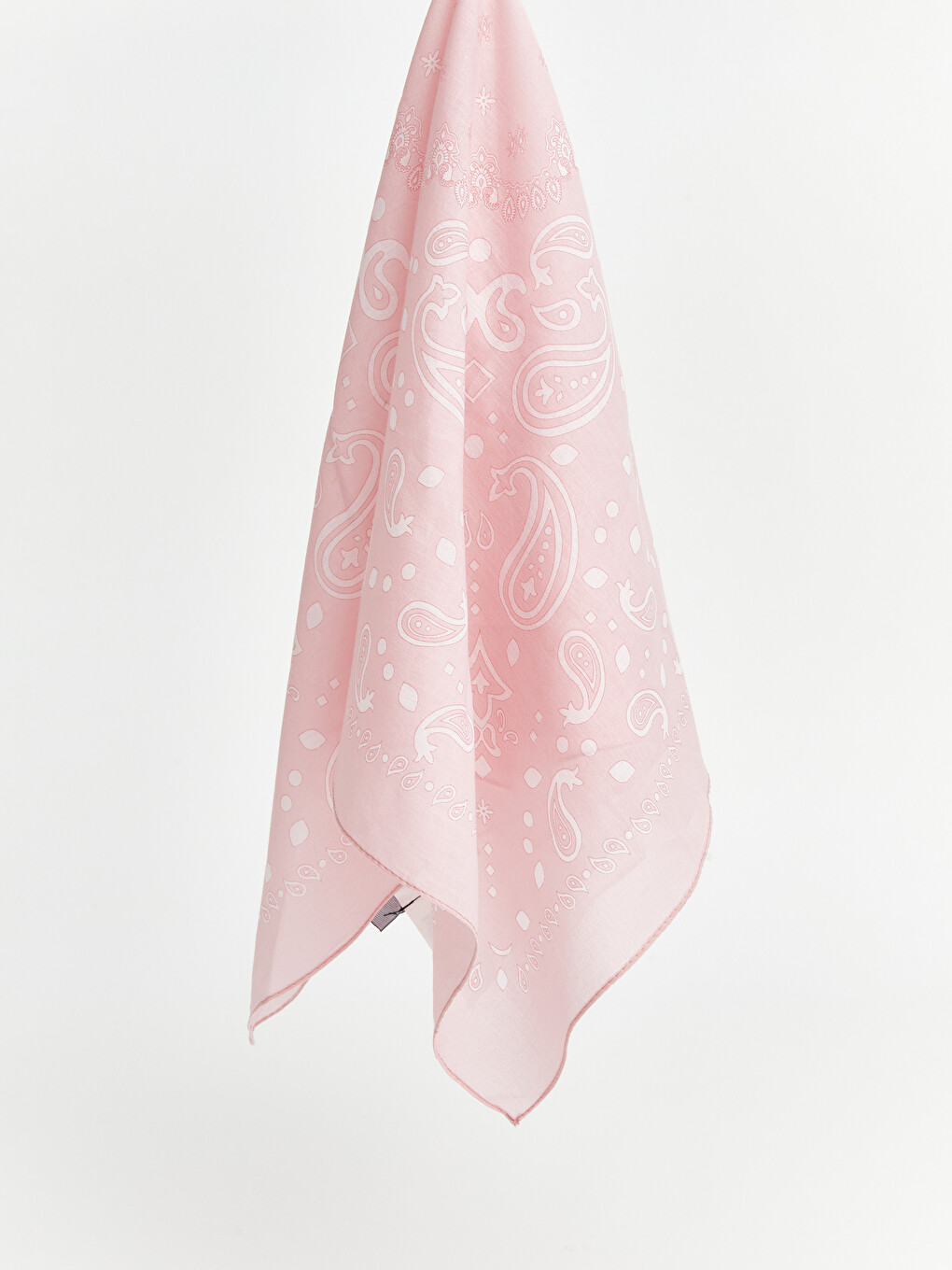 Pembe Desenli Kadın Bandana-1
