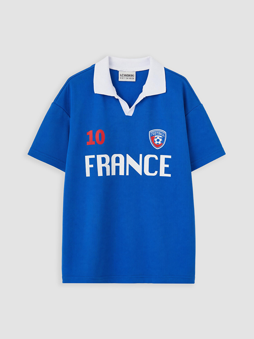 T-shirt garçon imprimé France à col polo-1