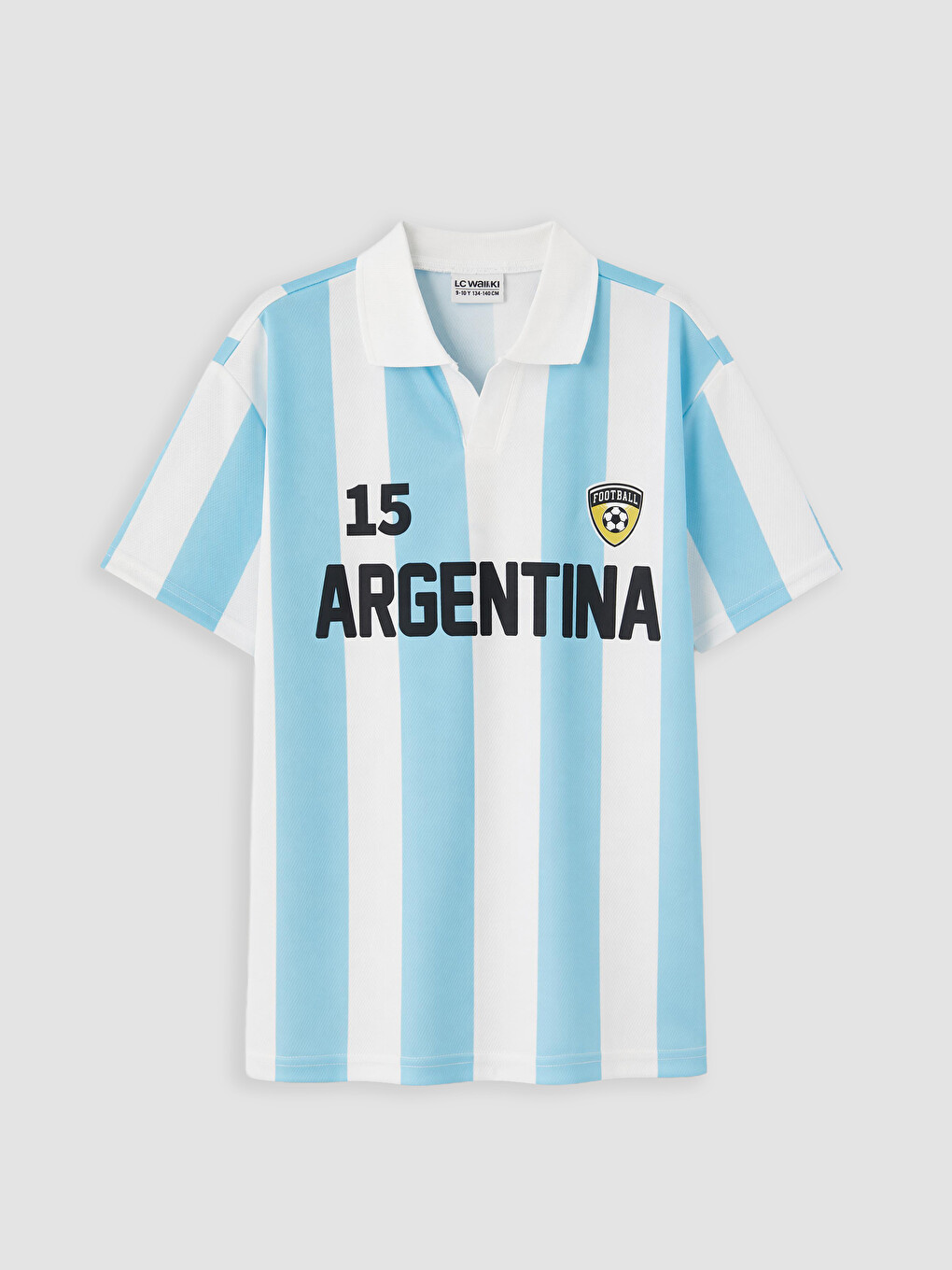 Tricou băieți imprimat Argentina cu guler polo-1