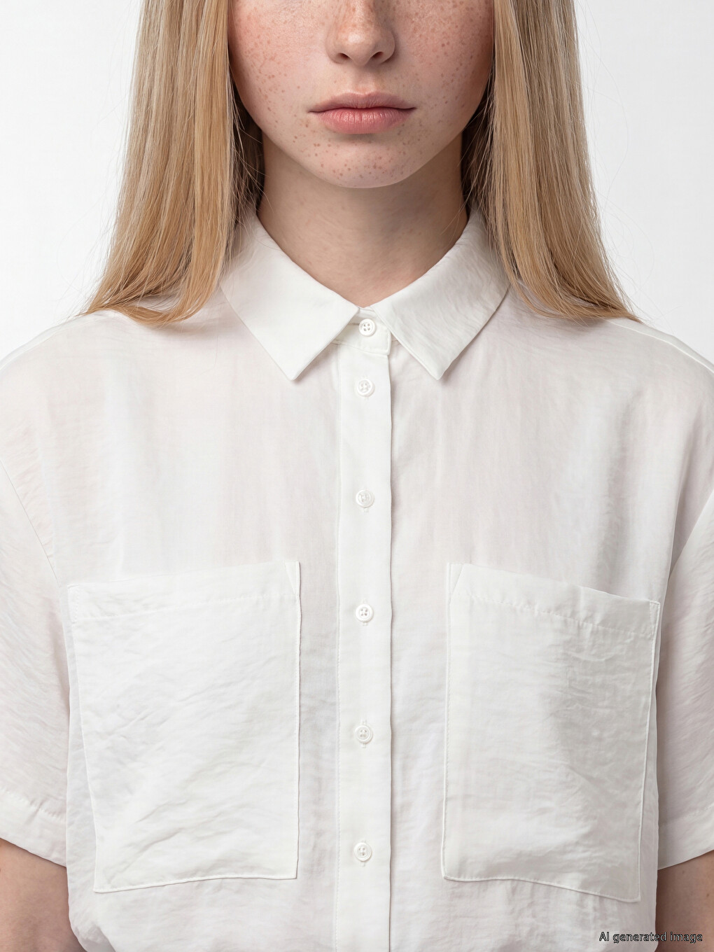 Oversize Women's Crop Shirt-2