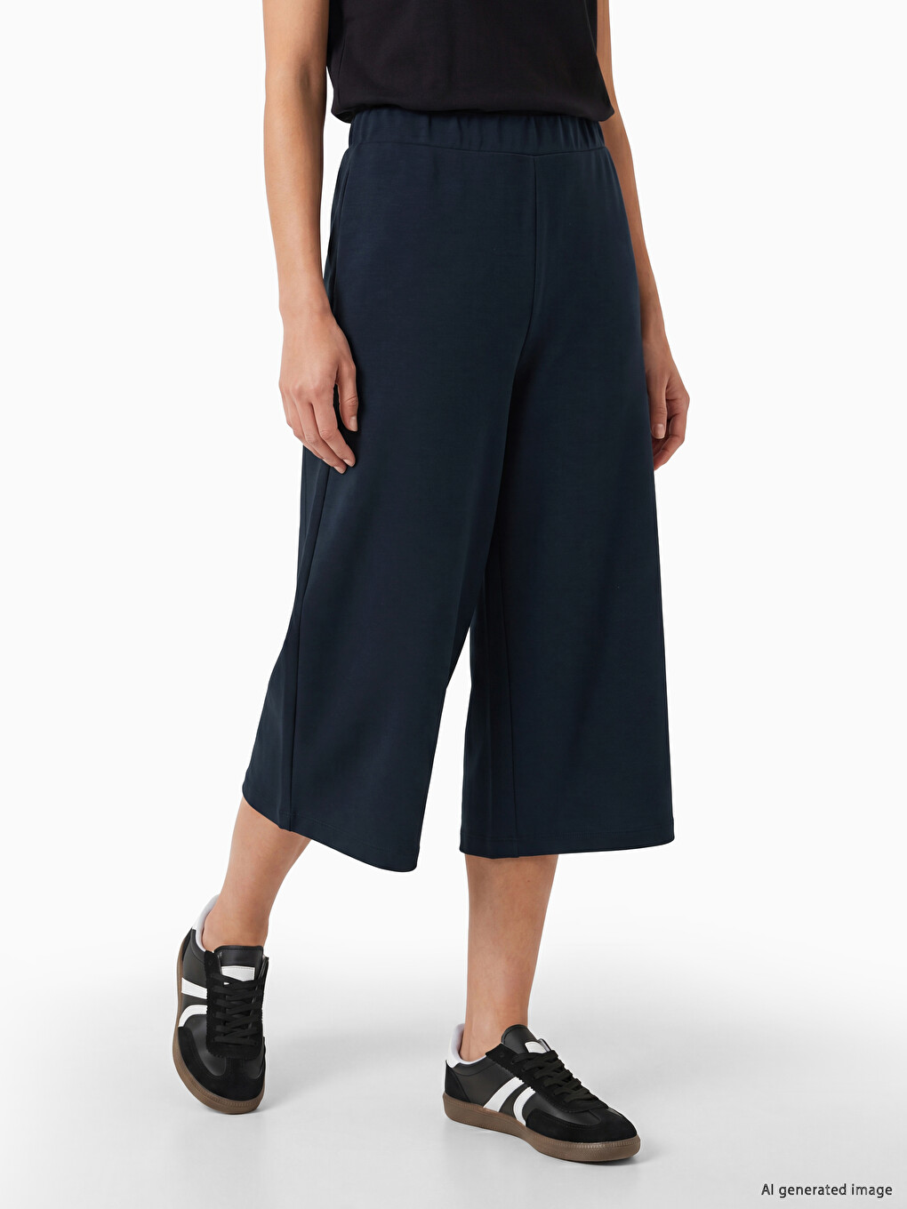 Elastic Waist Soft Touch Women's Capri-1