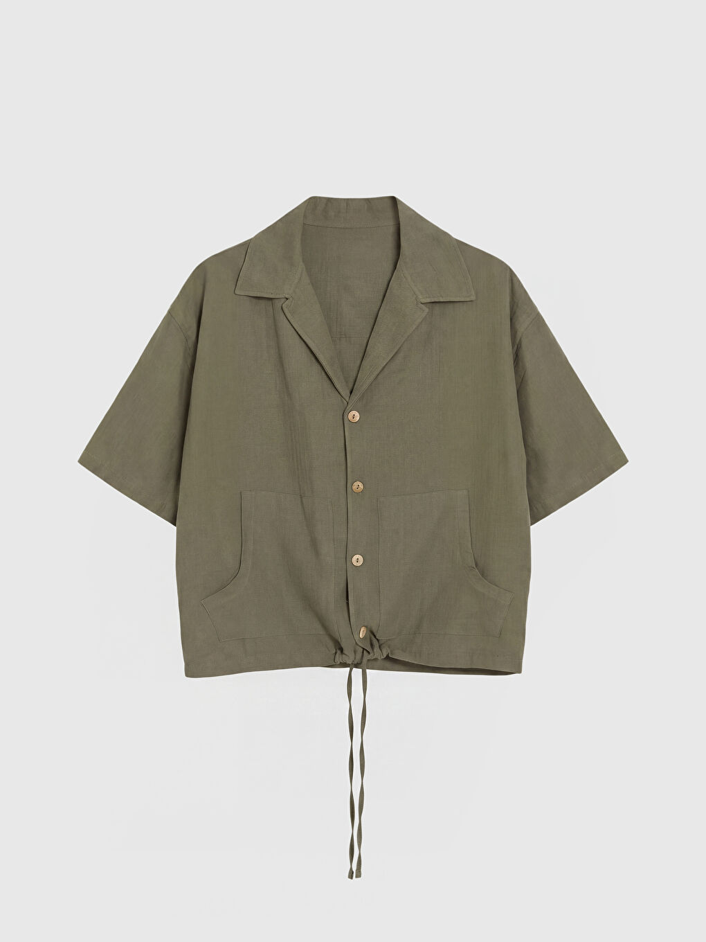 Haki Loose Fit Erkek Gömlek