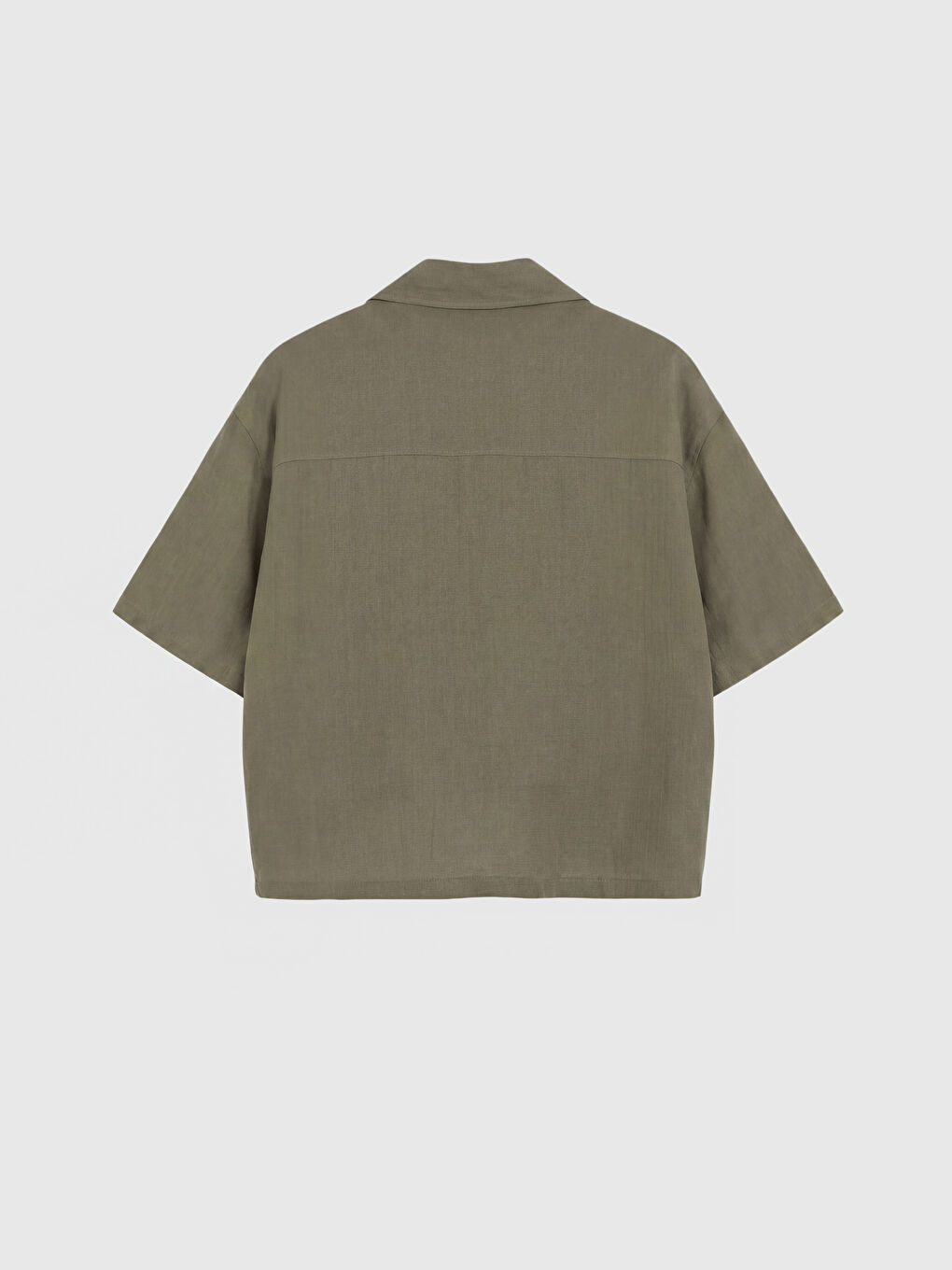 Haki Loose Fit Erkek Gömlek-1