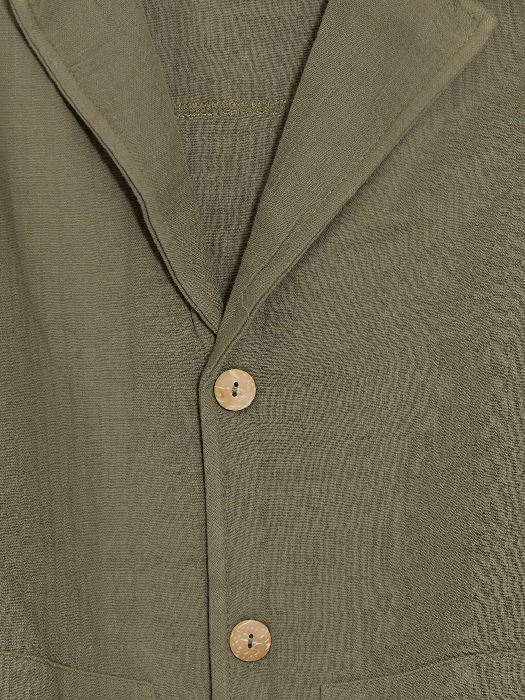 Haki Loose Fit Erkek Gömlek-2