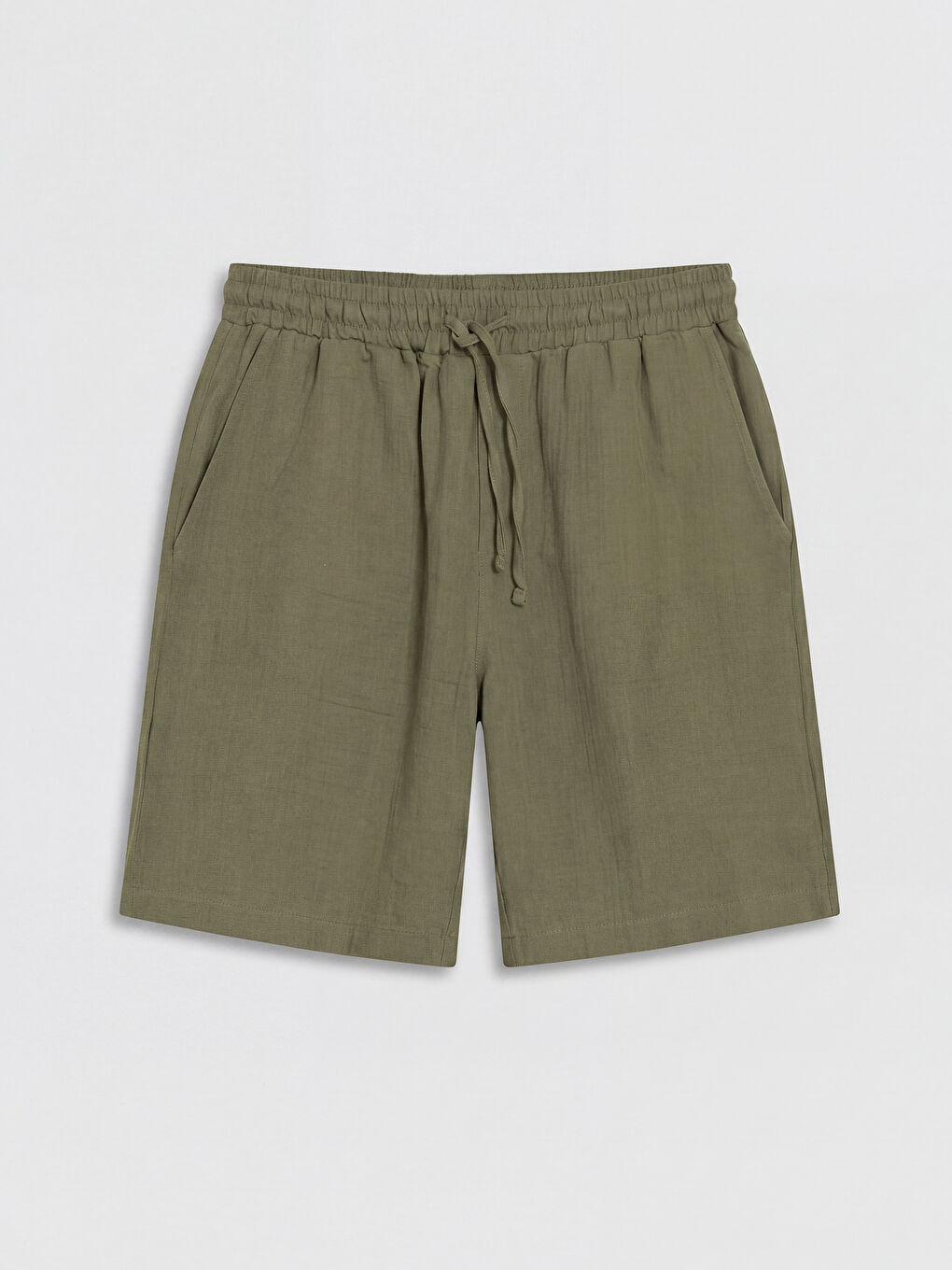 Haki Loose Fit Erkek Şort