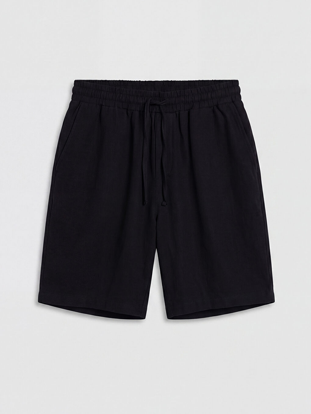 Siyah Loose Fit Erkek Şort