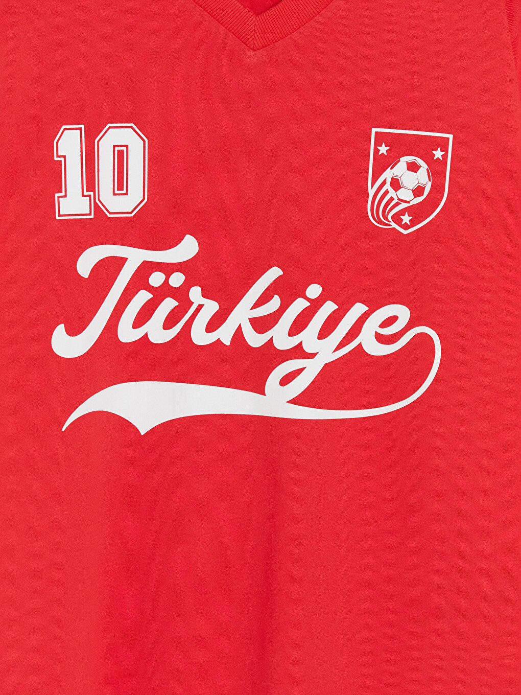 Kırmızı Türkiye Baskılı Oversize Kadın Tişört-1