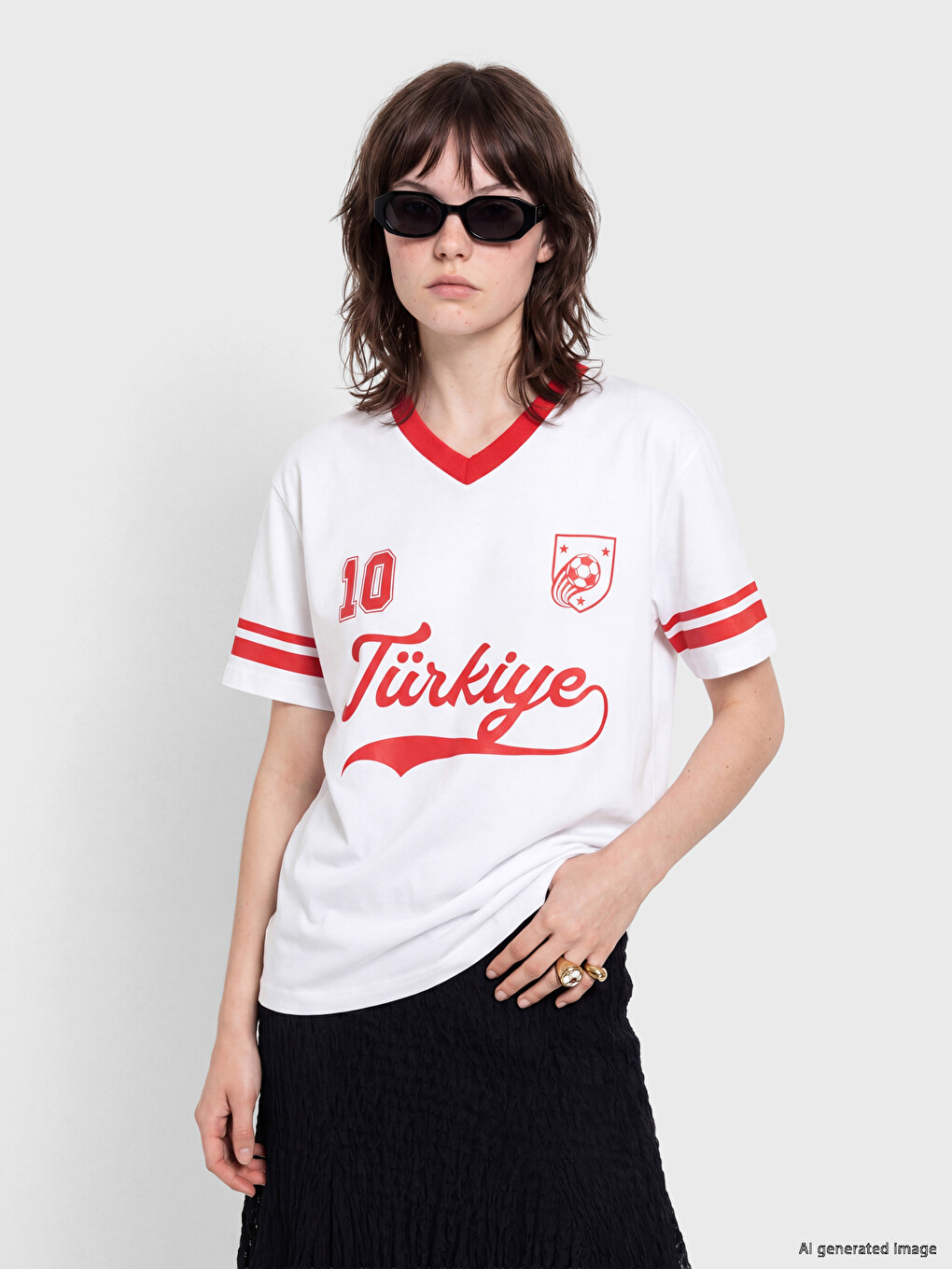 Turkey Printed Oversize Women's T-Shirt