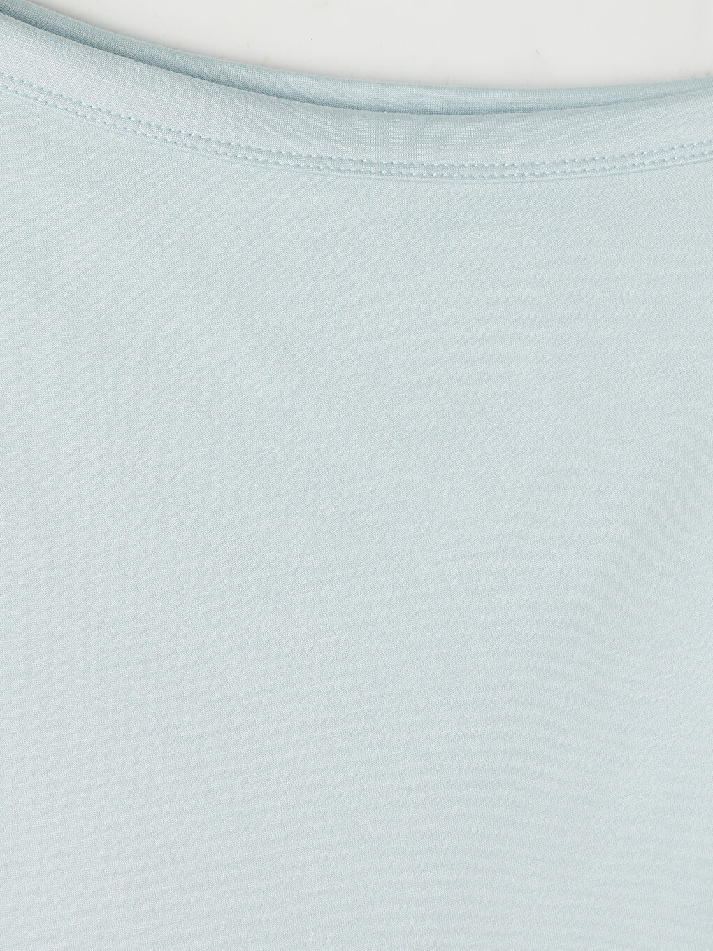 Mavi Kayık Yaka Oversize Soft Touch Kadın Tişört-1
