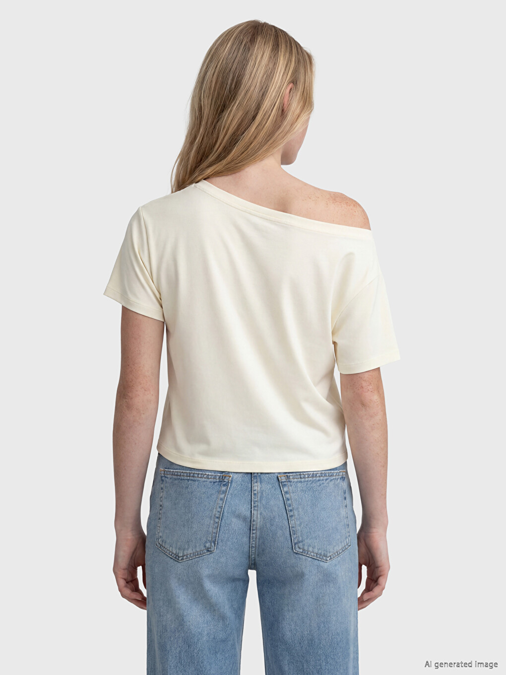 Slash Neck Oversize Soft Touch Women's T-Shirt-3