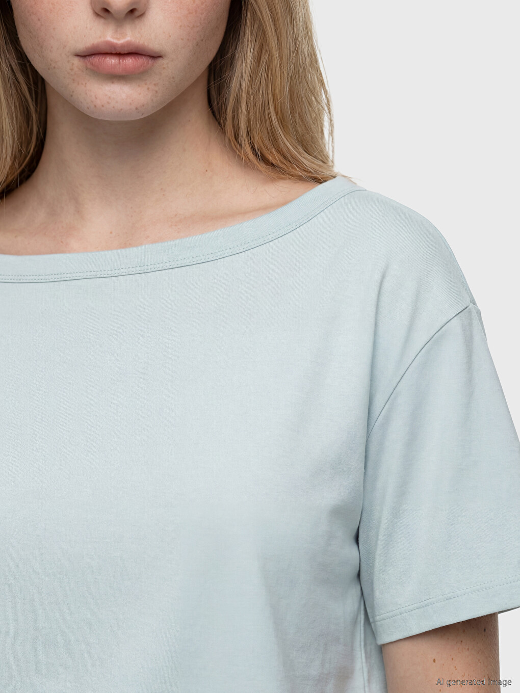 Slash Neck Oversize Soft Touch Women's T-Shirt-2