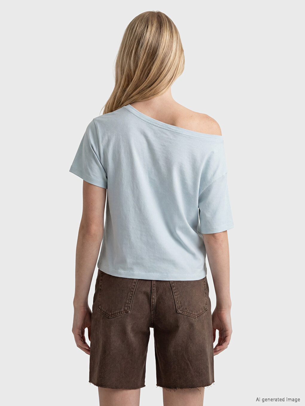 Slash Neck Oversize Soft Touch Women's T-Shirt-3