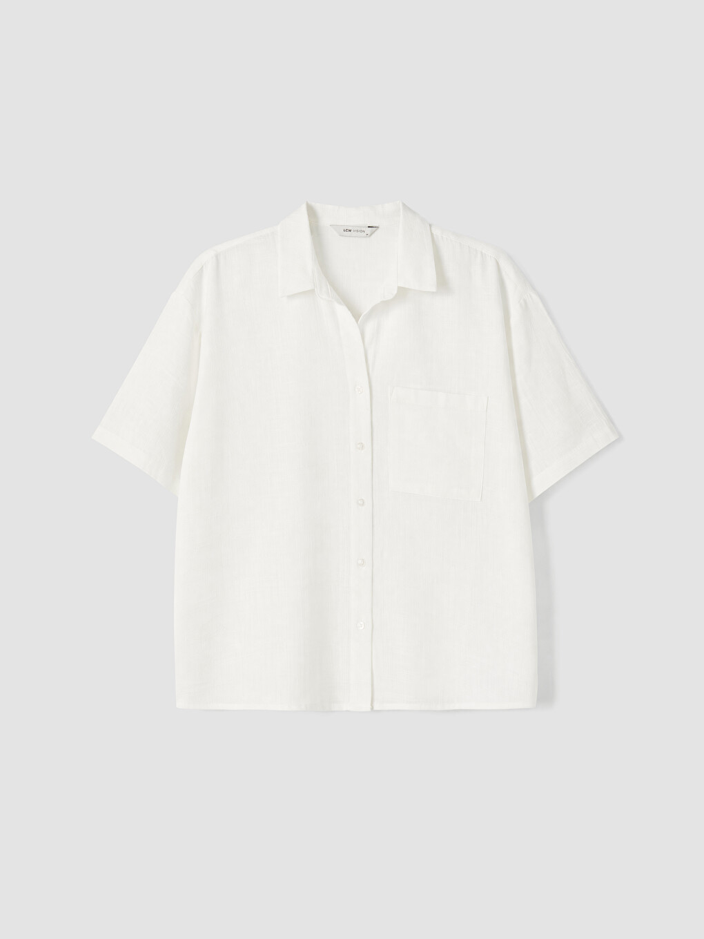 Beyaz Loose Fit Kadın Gömlek