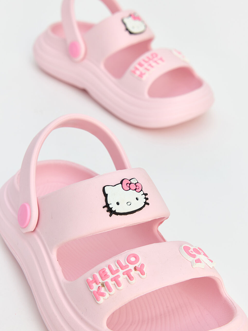 Pembe Hello Kitty Baskılı Kız Çocuk Sandalet-2