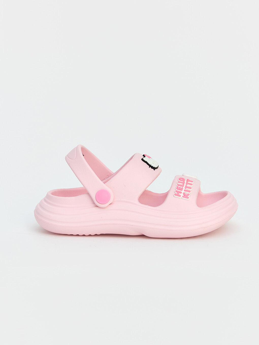 Pembe Hello Kitty Baskılı Kız Çocuk Sandalet-1