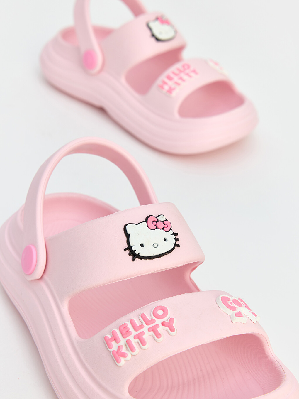 Pembe Hello Kitty Baskılı Kız Çocuk Sandalet-2